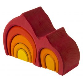 nic Конструктор дерев'яний - Будинок Габлі (червоний)