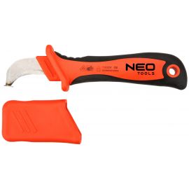 Neo Tools Ніж монтерський, діелектричний, для робіт під напругою 1000В, вигнуте лезо 50мм, 190мм
