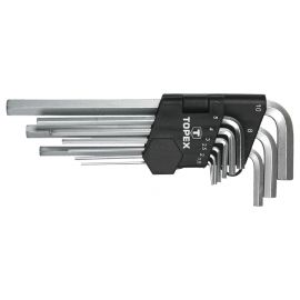 Topex 35D956 Ключi TOPEX шестиграннi HEX 1.5-10 мм, набiр 9 шт.*1 уп.