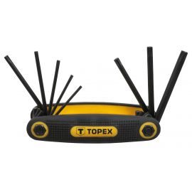 Topex Ключі Torx, набір 8шт, T9-T40, складаються в ручку