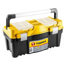 Topex Ящик для инструмента, 25", с лотками, алюминиевая ручка, 60х29х33 см