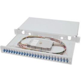 Digitus Оптична панель 19'' 1U, 24xLC duplex, incl, Splice Cass, OS2 Color Pigtails, Adapter