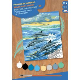 Sequin Art Набір для творчості PAINTING BY NUMBERS JUNIOR Дельфіни