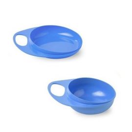 Nuvita Тарілка для годування Easy Eating (2шт. глибока і дрібна)[NV8461Blue]