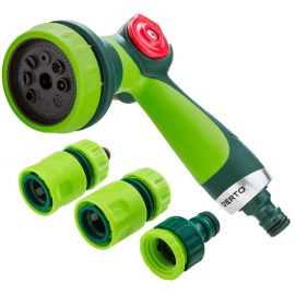Verto Набір для поливу, 1/2"-3/4", зрошувач ручний 8 функцій, муфта 1/2", муфта з автостопом 1/2", конектор для крана 1/2"