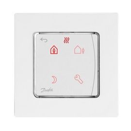 Danfoss Терморегулятор Icon Display, +5...35 °C, програмований, провідний, вбудований, 230В, білий