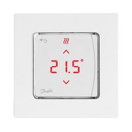 Danfoss Терморегулятор Icon Display, електронний, сенсорний, програмований, 230V, 80 х 80мм, In-Wall, білий