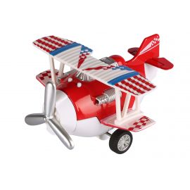 Same Toy Літак металевий інерційний Aircraft світло, музика, червоний