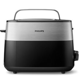 Philips Тостер Daily Collection, 830Вт, пластик+ метал, чорний+нерж