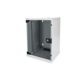 Digitus Шафа 10" 9U 312x300, скляні двері, 30kg max, сірий
