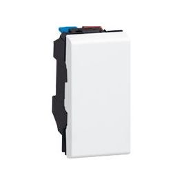 Legrand MOSAIC  выключатель кнопочный 1 клавишный (без фиксации) 6А, 250В (1 мод) белый