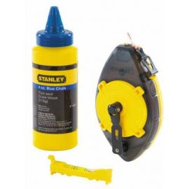 Stanley Шнур розмічальний PowerWinder, 30м, до 45г крейди, + підвісний рівень та крейда
