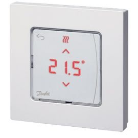 Danfoss Терморегулятор Icon RT IR, +5...35 ° C, інфрачервоний датчик, бездротовий, накладний, 2x AA, 3V, білий
