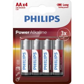 Philips Батарейка Power Alkaline AA лужна блістер, 4 шт
