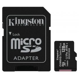 Kingston Карта пам'яті microSD 128GB C10 UHS-I R100MB/s + SD