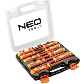 Neo Tools Викрутки набір 9шт, діелектрична, SL,PH, сталь S2, кейс