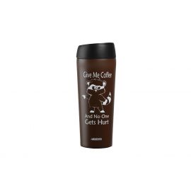 ARDESTO Термочашка Coffee time Raccoon 450 мл, нержавіюча сталь, коричневий