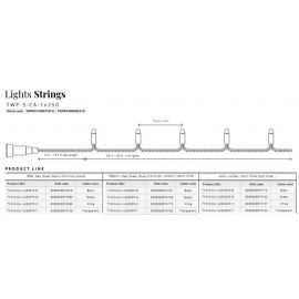 Twinkly Pro Smart LED Гірлянда Twinkly Pro Strings RGB 250, одинарна лінія, AWG22, IP65, зелений