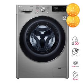 LG Прально-сушильна машина фронтальна, 8.5(5)кг, 1200, A, пара, 47см, дисплей, пара, інвертор, сріблястий
