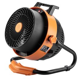 Neo Tools Теплова гармата електрична, 2в1 з функцією вентилятора, 2.4кВт, 35-50м кв, 460м куб/год, ручне регулювання, чорний