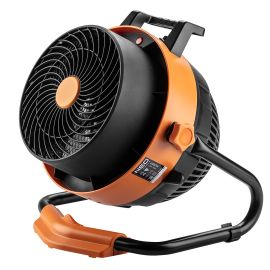 Neo Tools Теплова гармата електрична, 2в1 з функцією вентилятора, 2.4кВт, 35-50м кв, 460м куб/год, цифрове регулювання, чорний