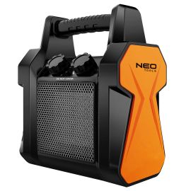 Neo Tools Теплова гармата електрична, 3кВт, 30м кв, 210м куб/год, керамічний нагрів. елемент (PTC), переносна, чорний