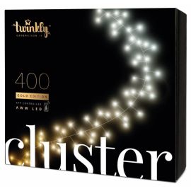 Twinkly Smart LED Гірлянда Twinkly Cluster AWW, 400, Gen II, IP44, довжина 6м, кабель чорний