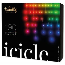 Twinkly Smart LED Гірлянда Twinkly Icicle RGB 190, Gen II, IP44, довжина 5м, кабель прозорий
