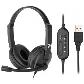 2E Гарнітура ПК стерео On-ear CH12 USB, omni-mic, 2м, чорний
