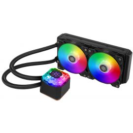 SilverStone Система рідинного оxолодження Icegem 240P-ARGB LGA2066, 2011, 1366, 115x, 1366, TRX4TR4, AM4, AM3, AM3+, AM2, AM2+, FM1, FM2 TDP280W, чорний