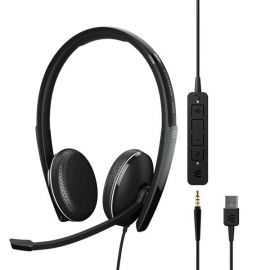 Sennheiser Гарнітура комп'ютерна стерео On-Ear ADAPT 165T USB II, 3.5мм/USB, односпрямований, сертифікат Microsoft Teams, 1.8м, Чорний