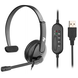 2E Гарнітура ПК моно On-ear CH12 USB, omni-mic, 2м, чорний