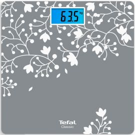 Tefal Ваги підлогові Classic Blossom, 160кг, AAAx2 немає у компл., скло, срібло
