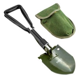 Neo Tools 63-121 Лопата туристична, саперна, 5в1, лопата, кирка, відкривалка для пляшок, пила, торцевий ключ на 10 мм, чохол