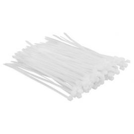 Top Tools Хомут-стяжка, білий, 2.5x100мм, пластик, 100шт