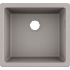 Hansgrohe Мийка кухонна S51, граніт, квадрат, без крила, 500х450х190мм, чаша - 1, врізна, S510-U450, сірий бетон