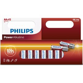 Philips Батарейка Power Alkaline AA лужна блістер, 12 шт