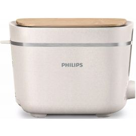 Philips Тостер Series Eco Conscious Edition, 830Вт, біопластик, кришка від пилу, шовковий білий