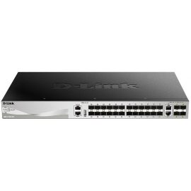 D-Link Комутатор DGS-3130-30S 24xSFP, 4xGE/SFP, 2x10GE, 4xSFP+, L3