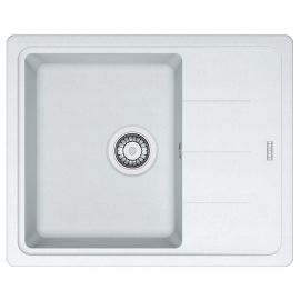 Franke Мийка кухонна Basis, фраграніт, прямокутник, з крилом, 620х500х200мм, чаша - 1, накладна, BFG 611-62, білий