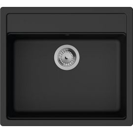 Hansgrohe Мийка кухонна S52, граніт, прямокутник, без крила, 550х490х190мм, чаша - 1, врізна, S520-F510, чорний графіт