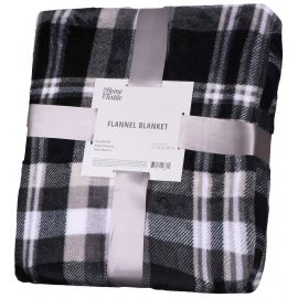 ARDESTO Плед Flannel, 200х220см, клітинка сіра, 100% поліестер