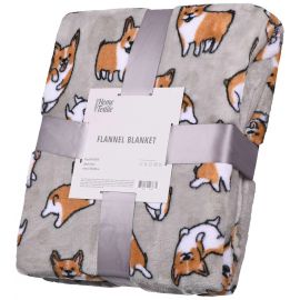 ARDESTO Плед Flannel, 160х200см, коргі, 100% поліестер