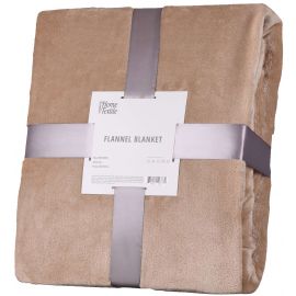 ARDESTO Плед Flannel, 200х220см, беж, 100% поліестер