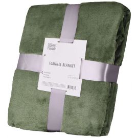 ARDESTO Плед Flannel, 160х200см, зелений, 100% поліестер