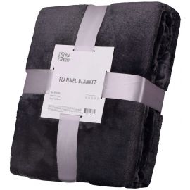 ARDESTO Плед Flannel, 160х200см, темно-сірий, 100% поліестер