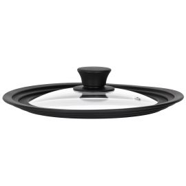 ARDESTO Кришка універсальна Black Mars Smart 20/22/24 см, скло, силікон