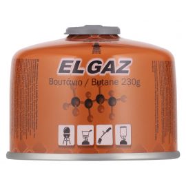 EL GAZ Балон-картридж газовий ELG-300, бутан 230 г, для газових пальників, з двошаровим клапаном, одноразовий