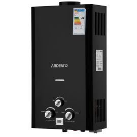 ARDESTO Газова колонка X1, 10 л/хв., 20 кВт, розпалювання від батарейок, дисплей, чорний