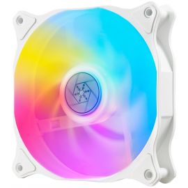 SilverStone Корпусний вентилятор Air Blazer 120RW-ARGB, 120мм, 600-2200rpm, 4pinPWM, 3pin +5VARGB, 7.4-35.6dBa, білий